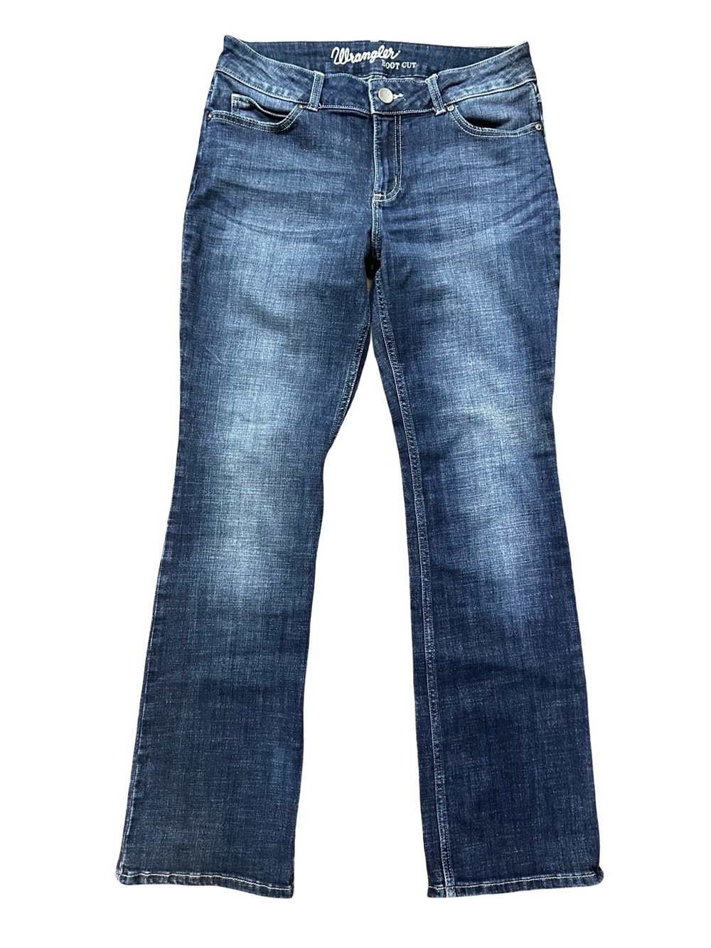 Wrangler Mae Mid Rise Bootcut Jeans Size 9 x32 Western Country Denim Rodeo
